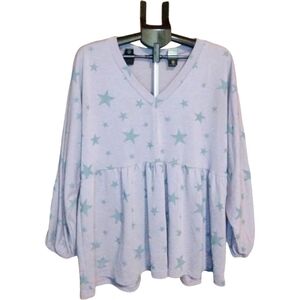 Entro Lavender Stars Babydoll Top